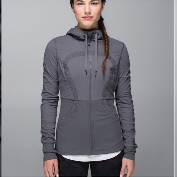 Lululemon Dance Studio Grey Reversible Jacket Size 10 - Picture 1 of 11